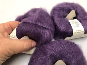 Angel by permin silk mohair - i smuk mørk lavendel